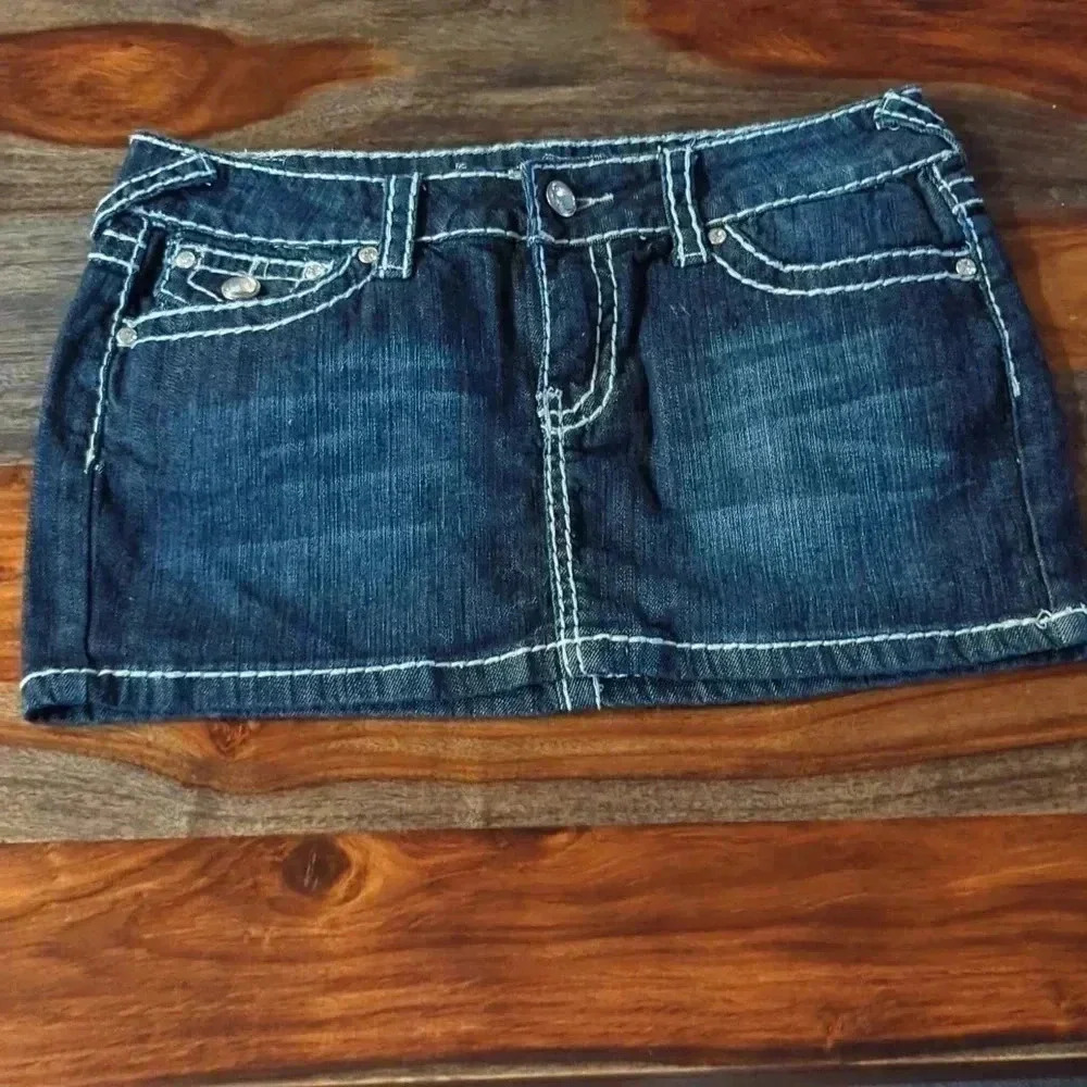 C'est toi Demin mini skirt - Picture 3 of 10